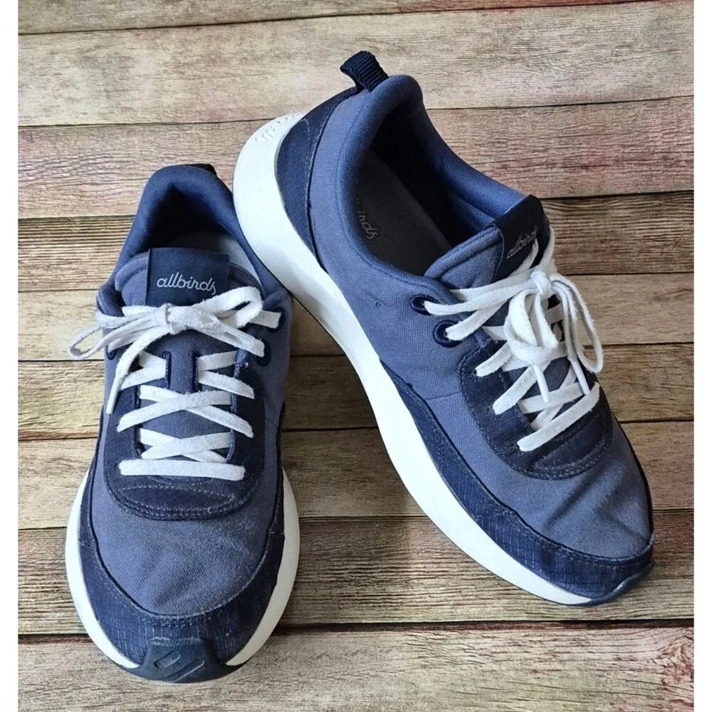 Allbirds Mens Courier Sneaker Tennis Shoes +7.95 KGC02E Navy Fabric Comfort Size
